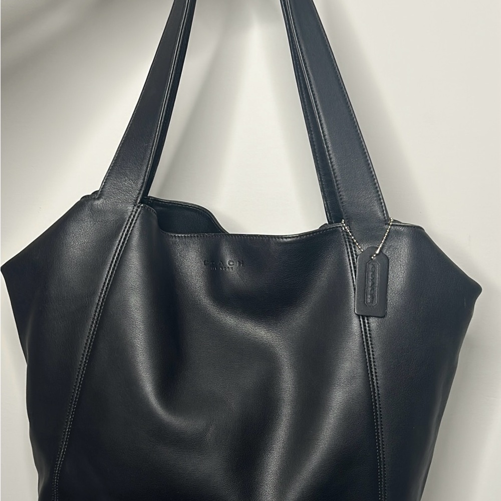Vintage Black Coach Lexington Shopper Tote